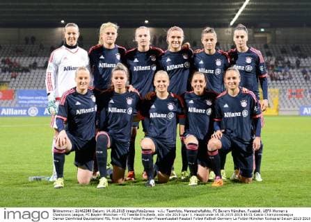 v.li.: Teamfoto, Mannschaftsfoto, FC Bayern München, Fussball, UEFA Women s Champions League, FC Bayern München - FC Twente Enschede, xslx