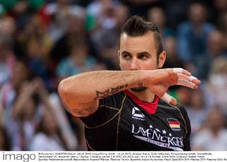 14.10.2015, Armeec Arena, Sofia Volleyball, Europameisterschaft, Viertelfinale, Deutschland vs. Bulgarien Georg György Gyoergy Grozer ( 9 GER)