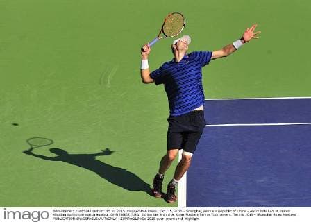 Oct. 15, 2015 - Shanghai, People s Republic of China - ANDY MURRAY of United Kingdon during the match against JOHN ISNER (USA) during the Shanghai Rolex Masters Tennis Tournament. Tennis 2015 - Shanghai Rolex Masters  - ZUMAm119