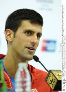 Novak Djokovic of Serbia attends a press conference PK Pressekonferenz for the 2015 Shanghai Rolex Masters tennis tournament in Shanghai, China, 15 October 2015. Novak Djokovic attends press conference at Shanghai Rolex Masters  pbu345808_01