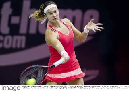 TENNIS - WTA Tennis Damen Generali Ladies 2015 LINZ,AUSTRIA,15.OCT.15 - TENNIS - WTA Tour, Generali Ladies. Image shows Stefanie Voegele (SUI). GEPAxpictures xMatthiasxHauer