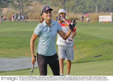Oct. 15, 2015 - Incheon, South Korea - October 15, 2015 - South Korea, Incheon : Lexi Thompson of United States action on the 18th hall during the LPGA Golf Damen KEB HANA Bank Championship round 1 at Sky72 Ocean course in Incheon, South Korea. LPGA KEB HANA Bank Championship Round 1  - ZUMAn230