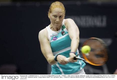 TENNIS - WTA Tennis Damen Generali Ladies 2015 LINZ,AUSTRIA,15.OCT.15 - TENNIS - WTA Tour, Generali Ladies. Image shows Alison Van Uytvanck (BEL). GEPAxpictures xMatthiasxHauer