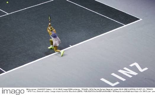 TENNIS - WTA Tennis Damen Generali Ladies 2015 LINZ,AUSTRIA,15.OCT.15 - TENNIS - WTA Tour, Generali Ladies. Image shows Caroline Wozniacki (DEN). GEPAxpictures xMatthiasxHauer