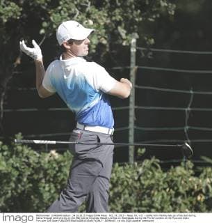 Oct. 14, 2015 - Napa, CA, U.S. - Golfer Rory McIlroy lets go of his club during follow-through while driving on the fifth hole at Silverado Resort and Spa on Wednesday during the Pro-Am portion of the Frys.com Open. Frys.com Golf Open - ZUMAna3_