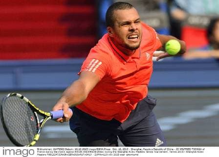 Oct. 16, 2015 - Shanghai, People s Republic of China - JO WILFRIED TSONGA of France during the match against KEVIN ANDERSON (RSA) during the Shanghai Rolex Masters Tennis Tournament. Tennis 2015 - Shanghai Rolex Masters  - ZUMAm119