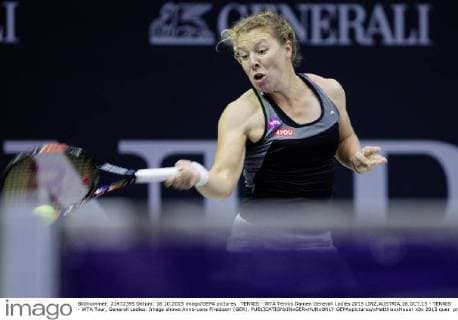 TENNIS - WTA Tennis Damen Generali Ladies 2015 LINZ,AUSTRIA,16.OCT.15 - TENNIS - WTA Tour, Generali Ladies. Image shows Anna-Lena Friedsam (GER). GEPAxpictures xMatthiasxHauer