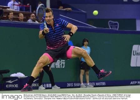 Oct. 16, 2015 - Shanghai, People s Republic of China - ANDY MURRAY of United Kingdon during the match against TOMAS BERDYCH (CZE) Murray has defeated Berdych (photo) 2 - 0 during the Shanghai Rolex Masters Tennis Tournament. Tennis 2015 - Shanghai Rolex Masters  - ZUMAm119