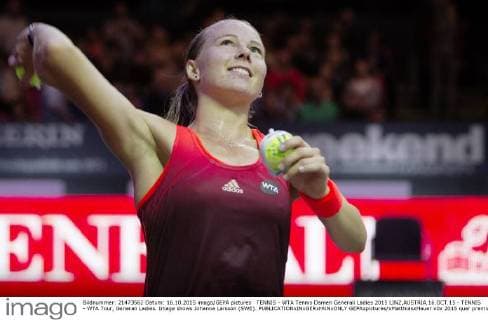 TENNIS - WTA Tennis Damen Generali Ladies 2015 LINZ,AUSTRIA,16.OCT.15 - TENNIS - WTA Tour, Generali Ladies. Image shows Johanna Larsson (SWE). GEPAxpictures xMatthiasxHauer