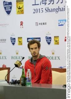 Andy Murray of Britain speaks during a press conference PK Pressekonferenz for the 2015 Shanghai Rolex Masters tennis tournament in Shanghai, China, 16 October 2015. Andy Murray attends press conference at Shanghai Rolex Masters  20151016_68192