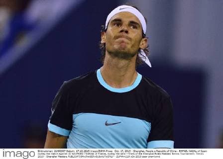 Oct. 17, 2015 - Shanghai, People s Republic of China - RAFAEL NADAL of Spain during the match against JO WILFRIED TSONGA of France, during the semi - finals of the Shanghai Rolex Masters Tennis Tournament. Tennis 2015 - Shanghai Masters  - ZUMAm119