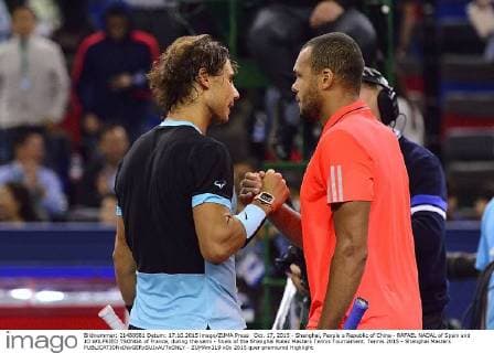Oct. 17, 2015 - Shanghai, People s Republic of China - RAFAEL NADAL of Spain and JO WILFRIED TSONGA of France, during the semi - finals of the Shanghai Rolex Masters Tennis Tournament. Tennis 2015 - Shanghai Masters  - ZUMAm119