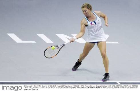 TENNIS - WTA Tennis Damen Generali Ladies 2015 LINZ,AUSTRIA,17.OCT.15 - TENNIS - WTA Tour, Generali Ladies. Image shows Anna-Lena Friedsam (GER). GEPAxpictures xMatthiasxHauer