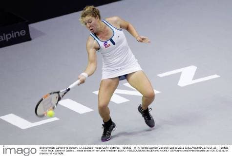 TENNIS - WTA Tennis Damen Generali Ladies 2015 LINZ,AUSTRIA,17.OCT.15 - TENNIS - WTA Tour, Generali Ladies. Image shows Anna-Lena Friedsam (GER). GEPAxpictures xMatthiasxHauer