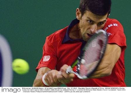 Oct. 17, 2015 - Shanghai, People s Republic of China - NOVAK DJOKOVIC of Serbia during the match against ANDY MURRAY (GRB) Novak has defeated Murray 2 - 0 during the Shanghai Rolex Masters Tennis Tournament. Tennis 2015 - Shanghai Masters  - ZUMAm119