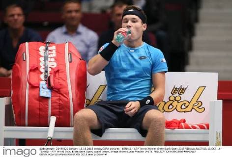 TENNIS - ATP Tennis Herren Erste Bank Open 2015 VIENNA,AUSTRIA,18.OCT.15 - TENNIS - ATP World Tour, Erste Bank Open, qualification. Image shows Lucas Miedler (AUT). GEPAxpictures xMarioxKneisl