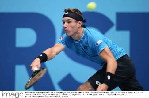 TENNIS - ATP Tennis Herren Erste Bank Open 2015 VIENNA,AUSTRIA,18.OCT.15 - TENNIS - ATP World Tour, Erste Bank Open, qualification. Image shows Lucas Miedler (AUT). GEPAxpictures xMarioxKneisl