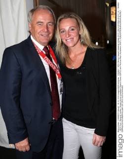 TENNIS - WTA Tennis Damen Generali Ladies 2015 LINZ,AUSTRIA,18.OCT.15 - TENNIS - WTA Tour, Generali Ladies. Image shows president Robert Gross (OETV) and Patricia Mayr-Achleitner (AUT). GEPAxpictures xWalterxLuger