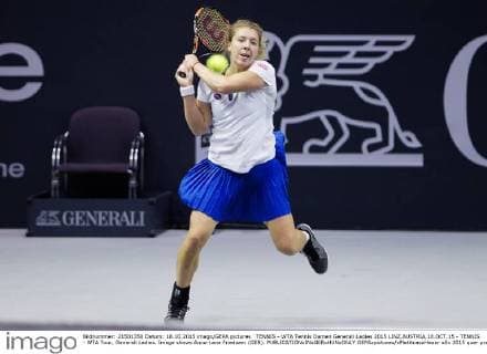 TENNIS - WTA Tennis Damen Generali Ladies 2015 LINZ,AUSTRIA,18.OCT.15 - TENNIS - WTA Tour, Generali Ladies. Image shows Anna-Lena Friedsam (GER). GEPAxpictures xMatthiasxHauer