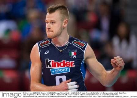 18.10.2015, Armeec Arena, Sofia Volleyball, Europameisterschaft, Spiel Platz 3 4, Bulgarien vs. Italien Jubel Ivan Zaytsev ( 9 ITA)
