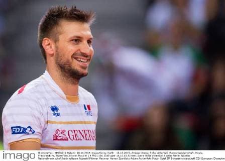 18.10.2015, Armeec Arena, Sofia Volleyball, Europameisterschaft, Finale, Frankreich vs. Slowenien Antonin Rouzier ( 4 FRA)