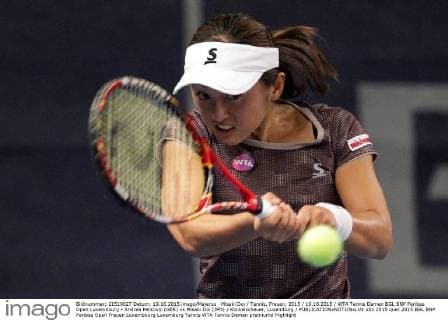 Misaki Doi Tennis, Frauen, 2015 19.10.2015 WTA Tennis Damen BGL BNP Paribas Open Luxembourg - Andrea Petkovic (GER) vs Misaki Doi (JPN) Kockelscheuer, Luxemburg 