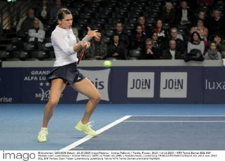 Andrea Petkovic Tennis, Frauen, 2015 19.10.2015 WTA Tennis Damen BGL BNP Paribas Open Luxembourg - Andrea Petkovic (GER) vs Misaki Doi (JPN) Kockelscheuer, Luxemburg 