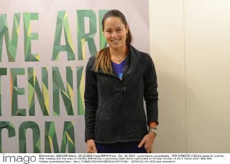Oct. 19, 2015 - Luxembourg, Luxembourg - ANA IVANOVIC of Serbia poses for a photo after meeting with the press at the BGL BNP Paribas Luxembourg Open tennis tournament on Monday October 19 2015 Tennis 2015 - BGL BNP Paribas Luxembourg Open - Day 1 - ZUMAl132