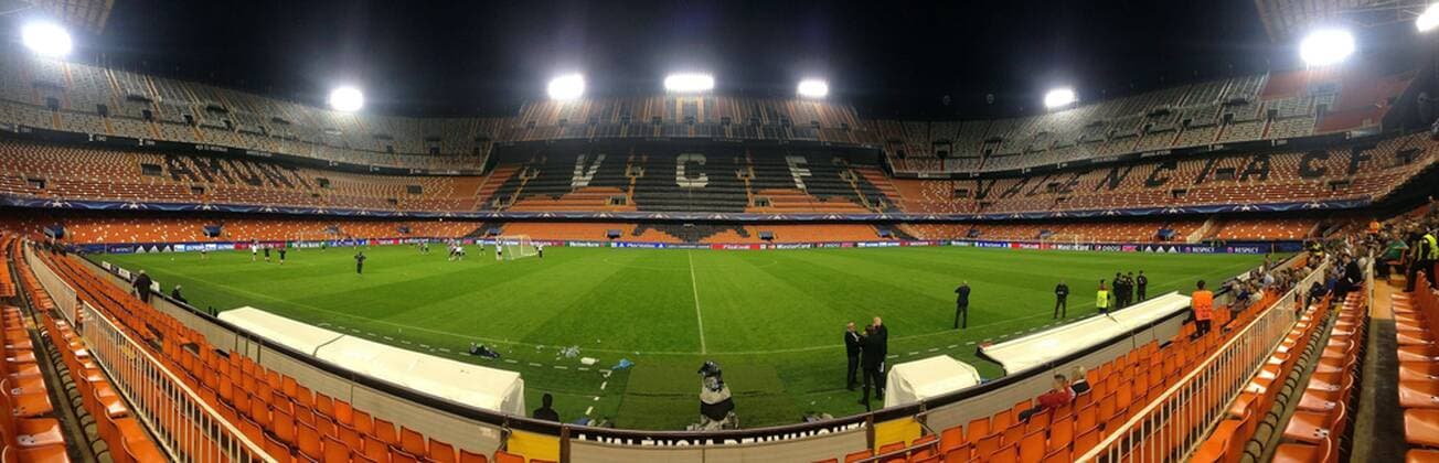 Fußball, Stadiongeschichte FC Valencia Fußball, Champions League, Training Mestalla Stadium in Valencia 