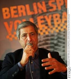 Volleyball, PK Berlin Recycling Volleys Volleyball Berlin 20.10.2015 DVL 1. Bundesliga Saison 2015 2016 Berlin recycling Volleys Kaweh Niroomand (Manager)