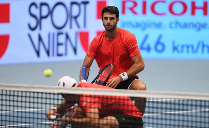 TENNIS - ATP Tennis Herren Erste Bank Open 2015 VIENNA,AUSTRIA,21.OCT.15 - TENNIS - ATP World Tour, Erste Bank Open. Image shows Robert Farah (COL) and Juan Sebastian Cabal (COL). GEPAxpictures xMarioxKneisl