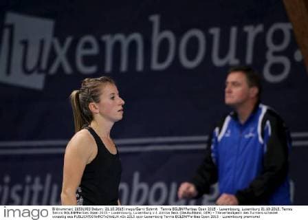 Tennis BGLBNPParibas Open 2015 - Luxembourg, Luxemburg 21.10.2015, Tennis Tennis BGLBNPParibas Open 2015 - Luxembourg, Luxemburg v.l. Annika Beck (Deutschland, GER) - Titeverteidigerin des Turniers scheidet vorzeitig aus 