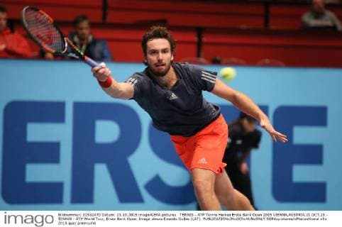 TENNIS - ATP Tennis Herren Erste Bank Open 2015 VIENNA,AUSTRIA,21.OCT.15 - TENNIS - ATP World Tour, Erste Bank Open. Image shows Ernests Gulbis (LAT). GEPAxpictures xMarioxKneisl
