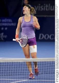 Tennis BGLBNPParibas Open 2015 - Luxembourg, Luxemburg 21.10.2015, Tennis Tennis BGLBNPParibas Open 2015 - Luxembourg, Luxemburg v.l. Laura Siegemund (Deutschland, GER) jubelt freut sich, zeigt Emotionen, Jubel 