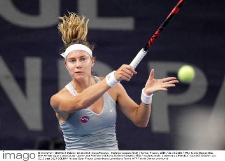 Stefanie Voegele (SUI) Tennis, Frauen, 2015 22.10.2015 WTA Tennis Damen BGL BNP Paribas Open Luxembourg - Anna-Lena Friedsam (GER) vs Stefanie Voegele (SUI) Kockelscheuer, Luxemburg 