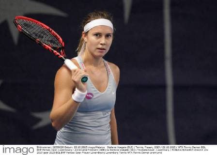 Stefanie Voegele (SUI) Tennis, Frauen, 2015 22.10.2015 WTA Tennis Damen BGL BNP Paribas Open Luxembourg - Anna-Lena Friedsam (GER) vs Stefanie Voegele (SUI) Kockelscheuer, Luxemburg 