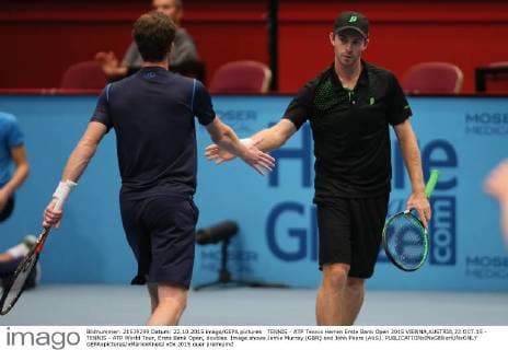 TENNIS - ATP Tennis Herren Erste Bank Open 2015 VIENNA,AUSTRIA,22.OCT.15 - TENNIS - ATP World Tour, Erste Bank Open, doubles. Image shows Jamie Murray (GBR) and John Peers (AUS). GEPAxpictures xMarioxKneisl