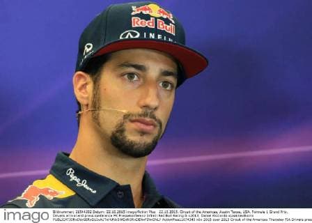 22.10.2015. Circuit of the Americas, Austin Texas, USA. Formula 1 Grand Prix. Drivers arrival and press conference PK Pressekonferenz Infiniti Red Bull Racing & x2013; Daniel Ricciardo xLeannexBoonx  ActionPlus11674345