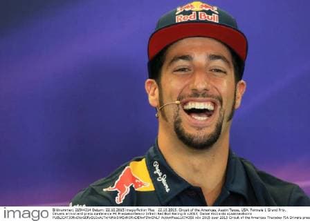 22.10.2015. Circuit of the Americas, Austin Texas, USA. Formula 1 Grand Prix. Drivers arrival and press conference PK Pressekonferenz Infiniti Red Bull Racing & x2013; Daniel Ricciardo xLeannexBoonx  ActionPlus11674350