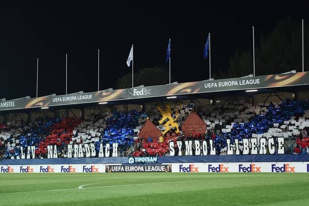 FC Slovan Liberec fans prior to the European Football League 3rd round group F match Liberec vs Groningen in Liberec, Czech Republic, on October 22, 2015. (CTKxPhoto RadekxPetrasek) CTKPhotoP201510221133501  PER 1