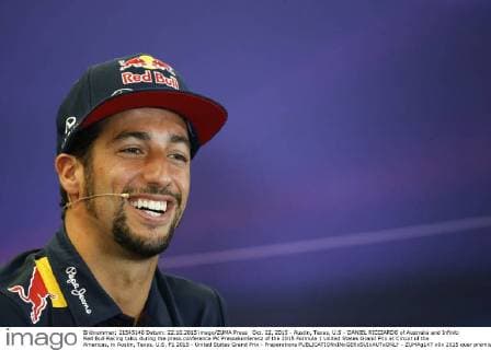 Oct. 22, 2015 - Austin, Texas, U.S - DANIEL RICCIARDO of Australia and Infiniti Red Bull Racing talks during the press conference PK Pressekonferenz of the 2015 Formula 1 United States Grand Prix at Circuit of the Americas, in Austin, Texas, U.S. F1 2015 - United States Grand Prix - Preparations - ZUMAg147