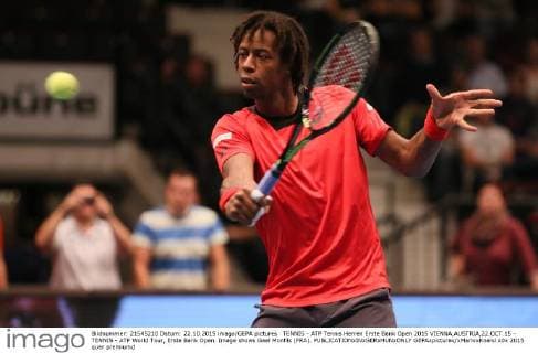 TENNIS - ATP Tennis Herren Erste Bank Open 2015 VIENNA,AUSTRIA,22.OCT.15 - TENNIS - ATP World Tour, Erste Bank Open. Image shows Gael Monfils (FRA). GEPAxpictures xMarioxKneisl