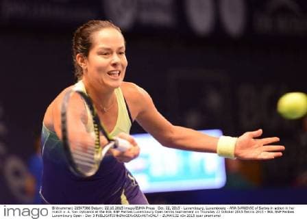 Oct. 22, 2015 - Luxembourg, Luxembourg - ANA IVANOVIC of Serbia in action in her match v. A. Van Uytvanck at the BGL BNP Paribas Luxembourg Open tennis tournament on Thursday 22 October 2015 Tennis 2015 - BGL BNP Paribas Luxembourg Open - Day 3 - ZUMAl132