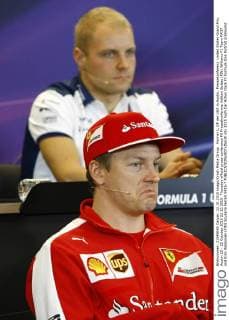 Formel 1, GP der USA in Austin, Pressekonferenz United States Grand Prix, Austin 22 - 25 October 2015 22.10.2015- Thursday official press conference PK Pressekonferenz Valtteri Bottas (FIN) Williams F1 Team FW37 and Kimi Raikkonen (FIN) Scuderia Ferrari SF15-T 