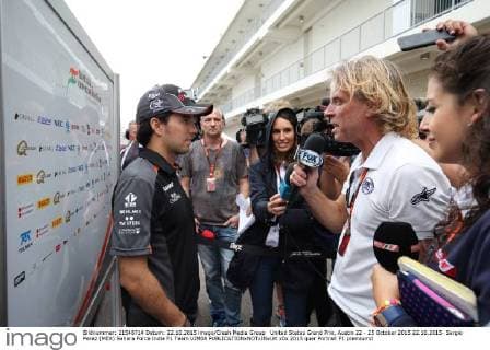 United States Grand Prix, Austin 22 - 25 October 2015 22.10.2015- Sergio Perez (MEX) Sahara Force India F1 Team VJM08 
