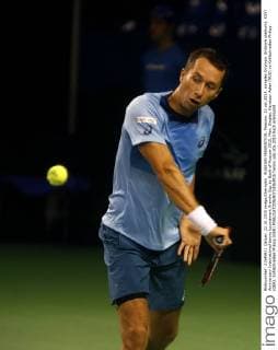 RUSSIAN FEDERATION. Moscow. 22 oct.2015. complex OLympic (Indoore stadium). XXVI Anniversary International tennis tournament Kremlin Cup by Bank of Moscow 2015. Men, Singles. Karatsev Aslan (RUS) vs Kohlschreiber Philipp (GER). Kohlschreiber Philipp (GER) 