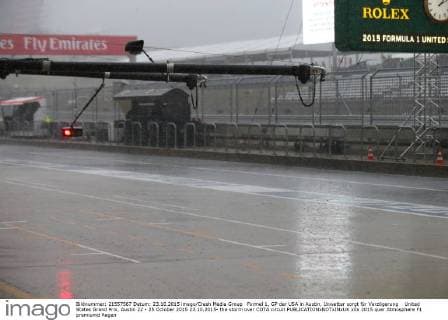 Formel 1, GP der USA in Austin, Unwetter sorgt für Verzögerung United States Grand Prix, Austin 22 - 25 October 2015 23.10.2015- the storm over COTA circuit 