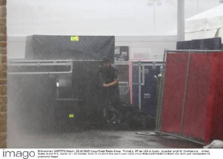 Formel 1, GP der USA in Austin, Unwetter sorgt für Verzögerung United States Grand Prix, Austin 22 - 25 October 2015 23.10.2015- the storm over COTA circuit 