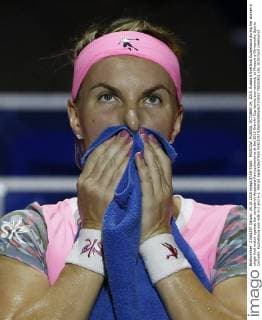 MOSCOW, RUSSIA. OCTOBER 24, 2015. Russia s Svetlana Kuznetsova during her women s single final match against her compatriot Anastasia Pavlyuchenkova at the 2015 Kremlin Cup tennis tournament, at Moscow s Olympiysky Sports Complex. Kuznetsova won with 6-2 and 6-1. Mikhail Japaridze TASS  TS010801