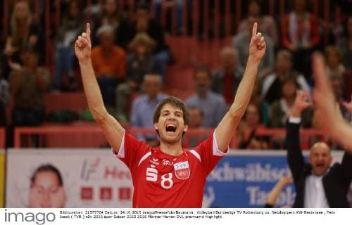 Volleyball Bundesliga TV Rottenburg vs. Netzhoppers KW-Bestensee , Felix Isaak ( TVR )